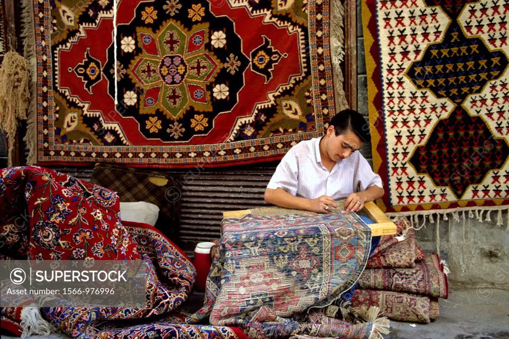 Syria Aleppo Carpet Maker Superstock