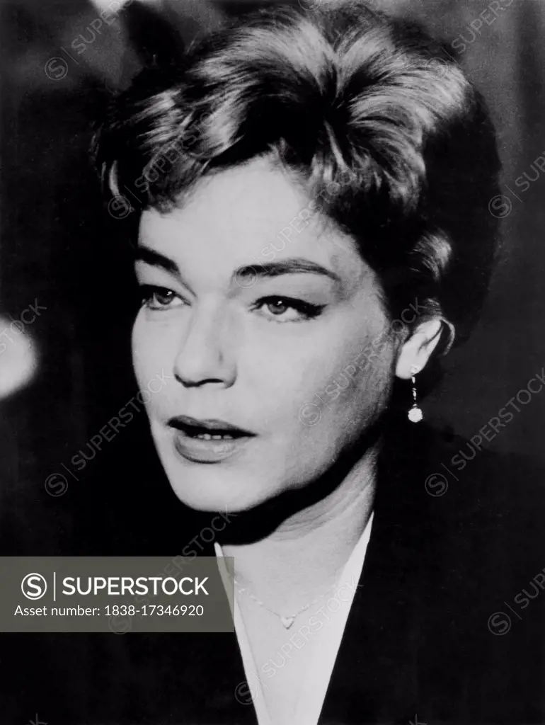 Simone Signoret Head And Shoulders Portrait For The French Film