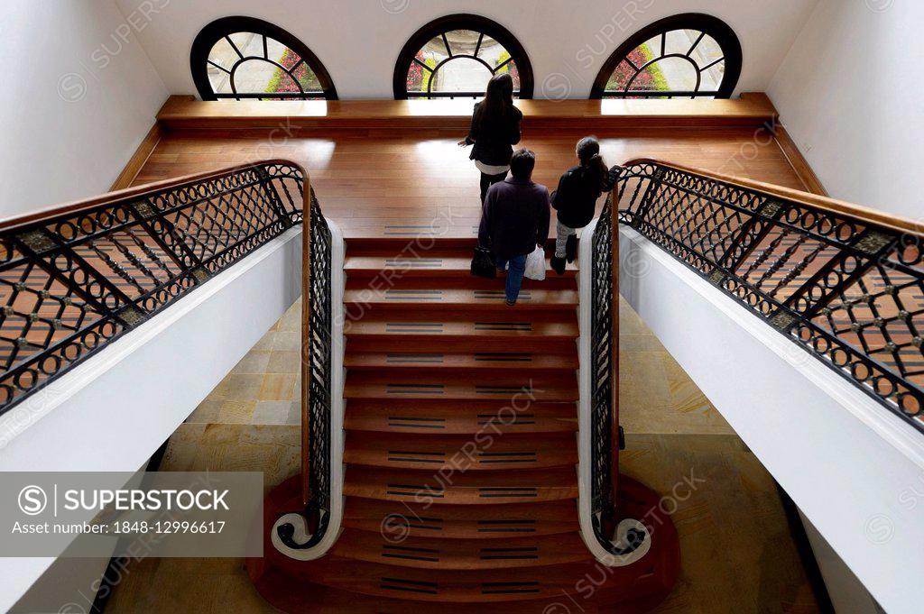 Stairway In Botero Museum Museo Botero La Candelaria Bogota