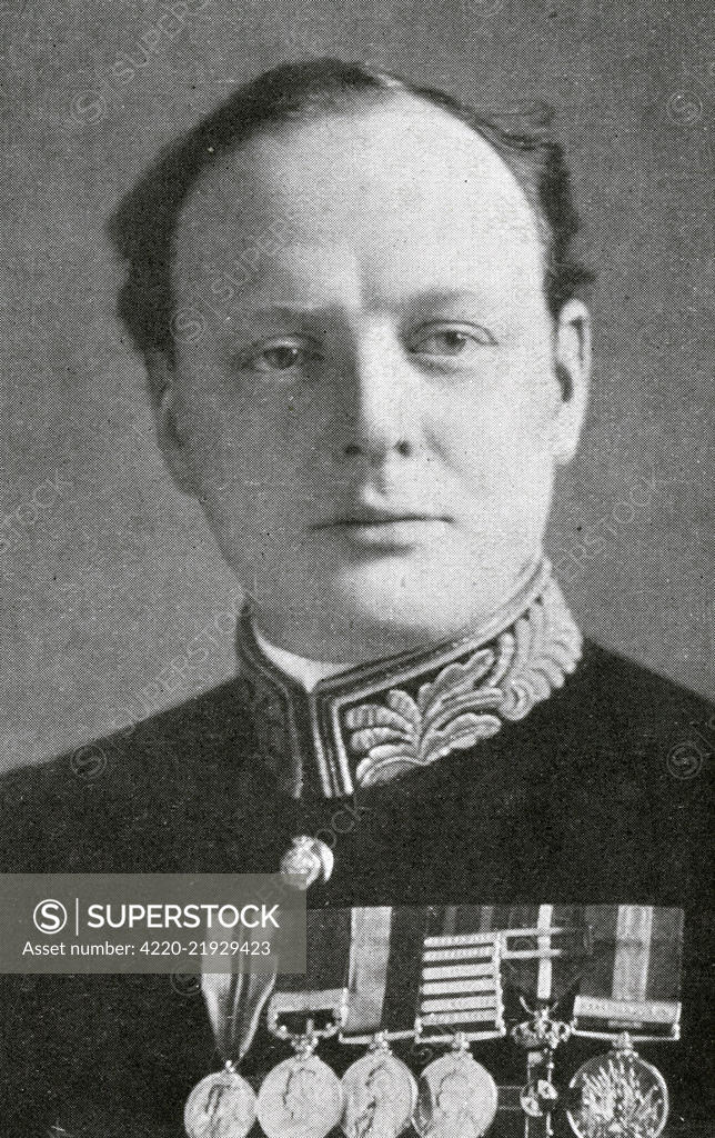 Winston Churchill British Statesman And Former Prime