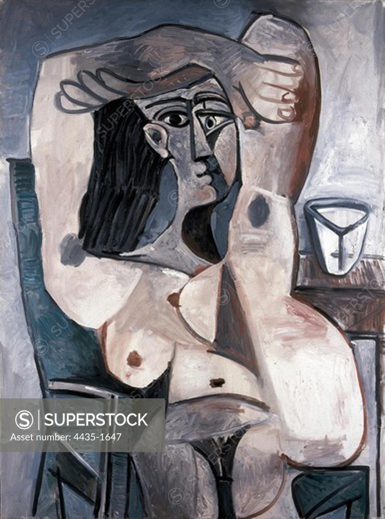 Picasso Pablo Seated Nude With Her Arms Crossed Above Her