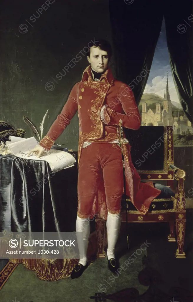 Portrait of Napoleon Bonaparte 1804 Jean Auguste Dominique Ingres (1780-1867/French) Musee des Beaux Arts, Liege, Belgium