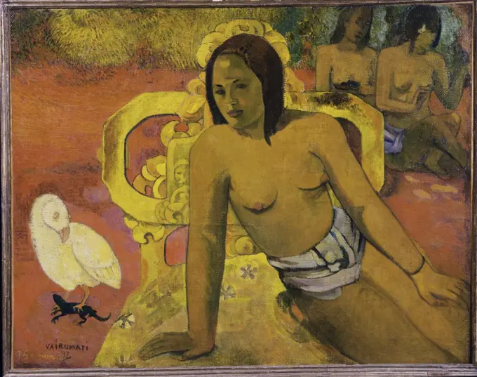 Vairumati, 1897, Paul Gauguin (1848-1903 French), Oil on canvas, Musee d' Orsay, Paris, France