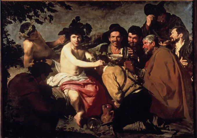 The Topers (The Triumph of Bacchus) Diego Velazquez(1599-1660 Spanish) Museo del Prado, Madrid, Spain