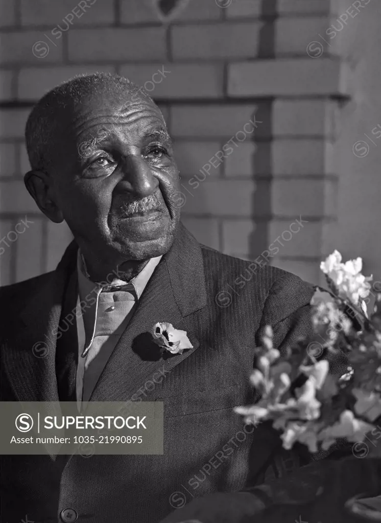 Tuskegee, Alabama, March, 1942 A portrait of Dr. George Washington Carver at the Tuskegee Institute by Arthur Rothstein.