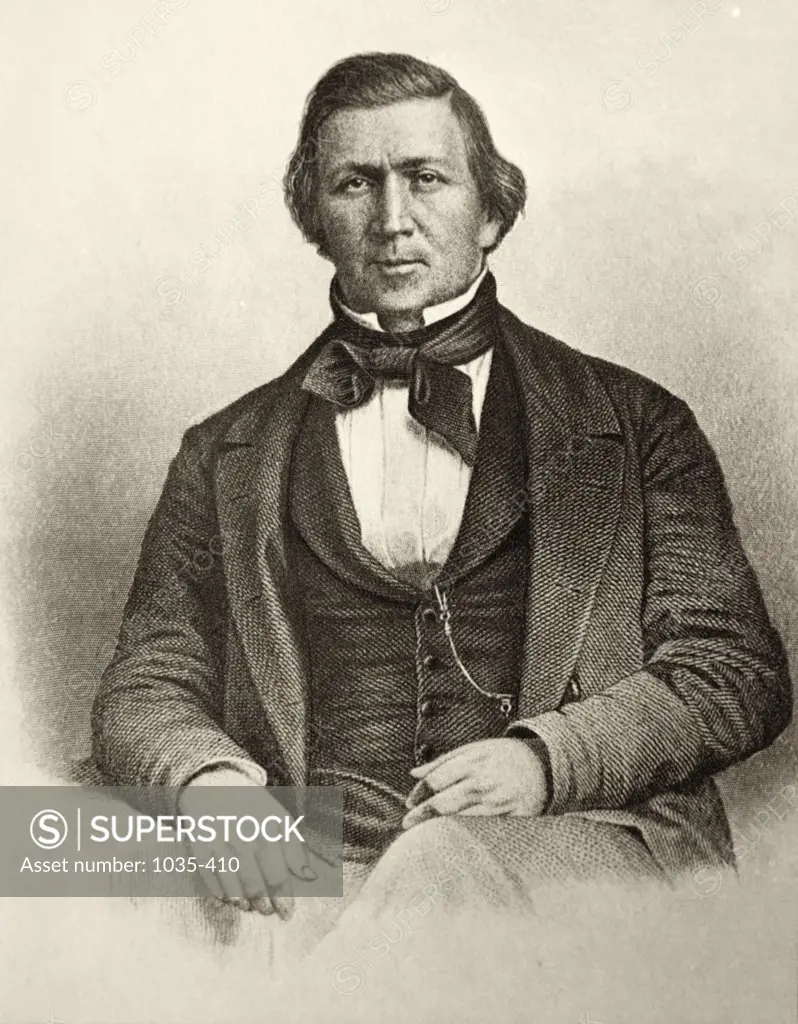 Brigham Young (1801-1877) Mormon Leader Artist Unknown Engraving Underwood Photo Archives, San Francisco, CA, USA