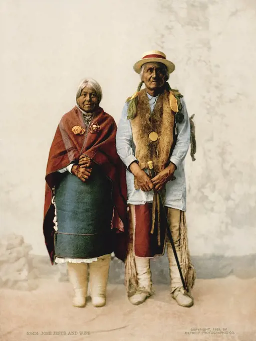 Jose Jesus Narango the governor of Santa Clara Pueblo with his wife