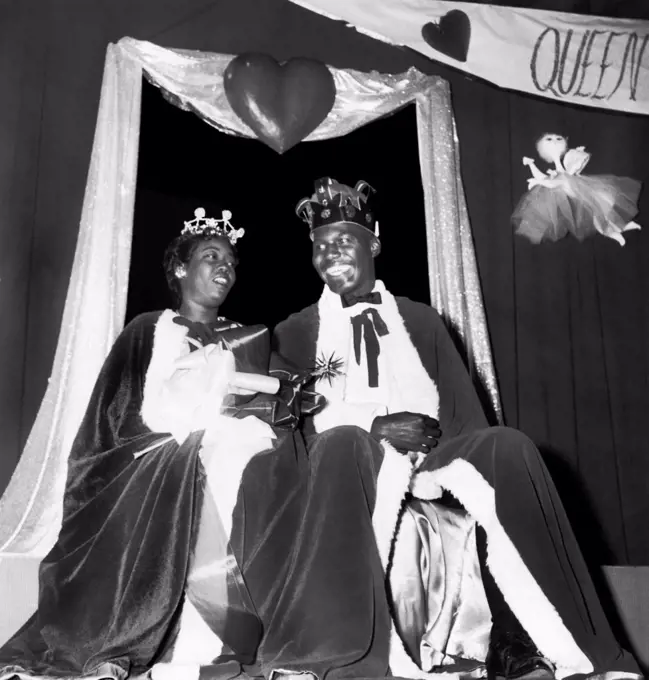Tampa, Florida:   February 20, 1962 The king and queen at the annual Queen Of Hearts Ball in Tampa.