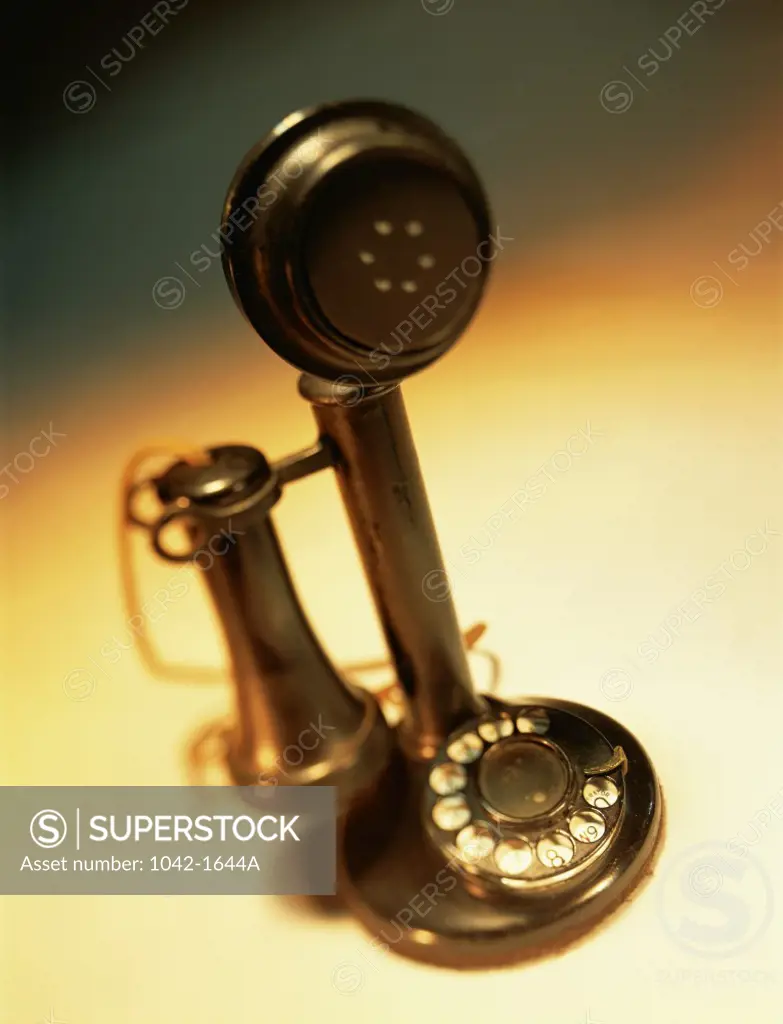 Close-up of a candlestick phone