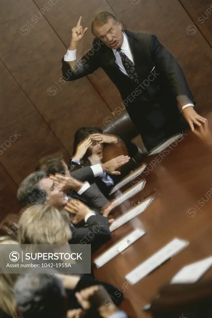 Group of business executives in a meeting