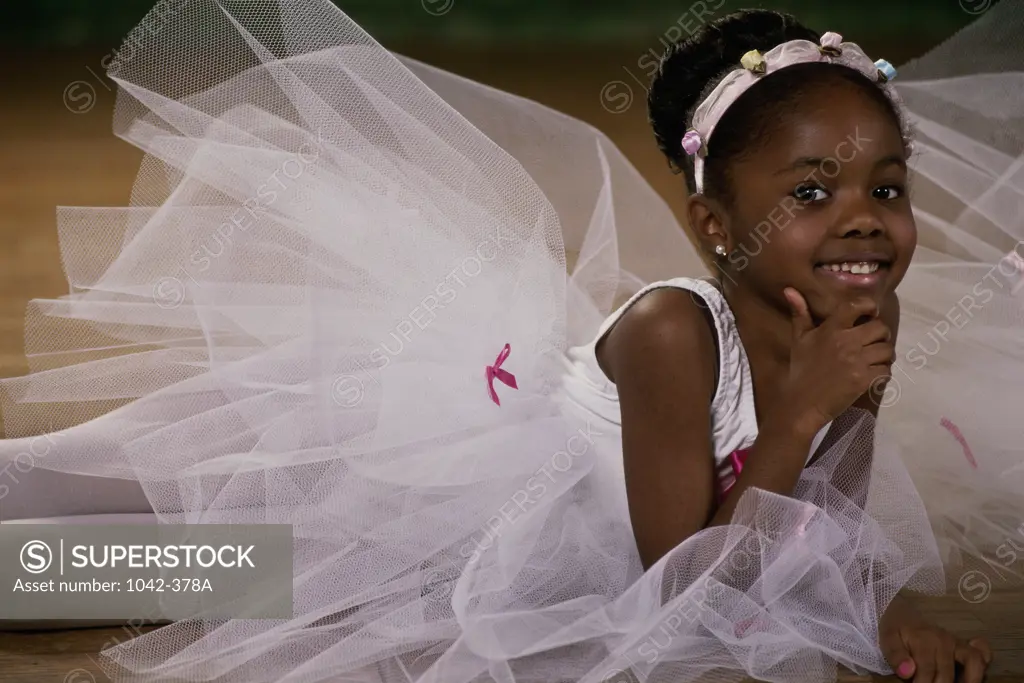 Portrait of a ballerina smiling