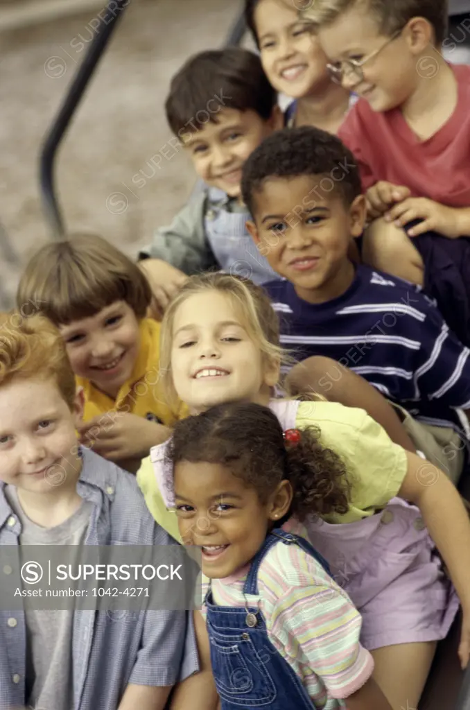 Portrait of a group of children