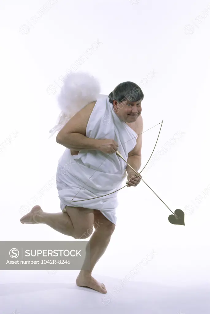 Man dressed as Cupid