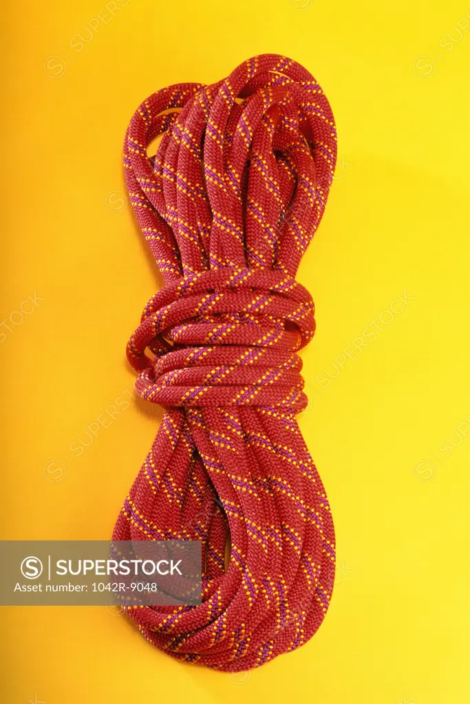 Close-up of rock climbing rope