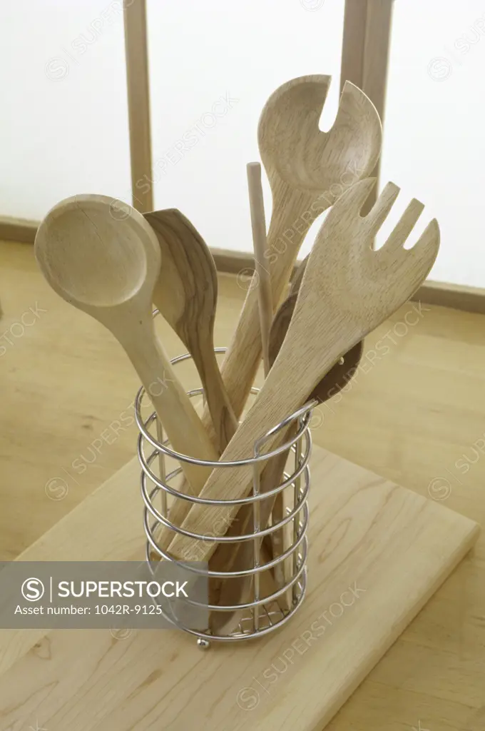 Wooden kitchen spoons