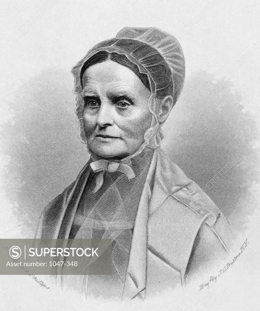 Lucretia Mott (1793-1880) American Reformer Active In Anti-Slavery and Women's Rights  Stock Montage, Inc. 