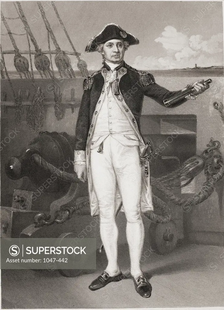 John Paul Jones (1747-1792)  American Naval Officer  Stock Montage, Inc. 