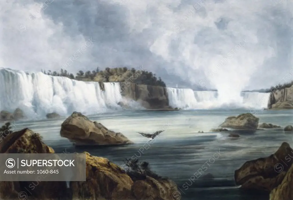 Niagara Falls Illlustration in Wied-Neuwied Karl Bodmer (1809-1893/Swiss) The Huntington - San Marino California 