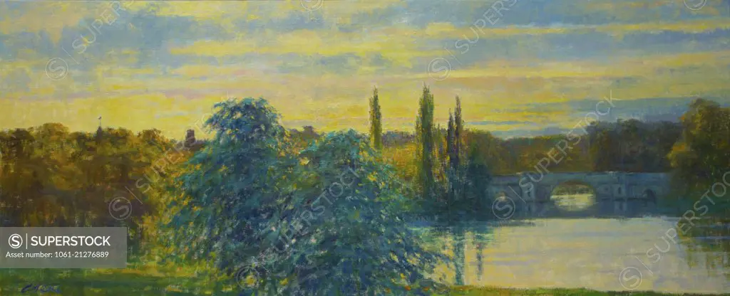 Impressionist parkland composition - View over Queen Pool.