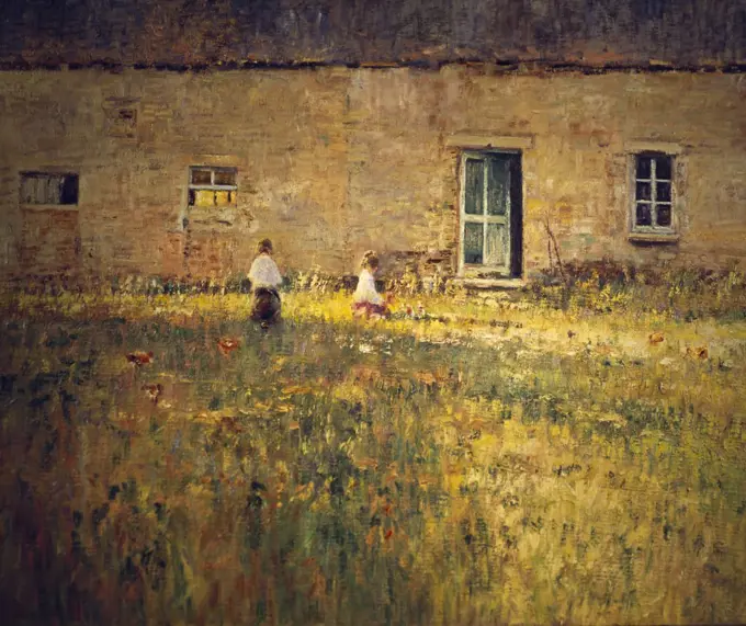 Last Play,  Richelour Farm,  Bretagne,  France 1992, 1992, Neal,  Charles (1951/British), OIL ON CANVAS