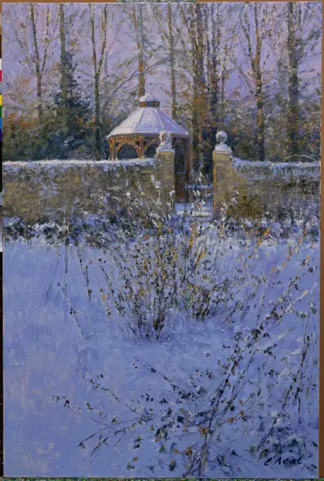 View to Gazebo, Afternoon in Winter, Cerney House Charles Neal (b.1951/British)