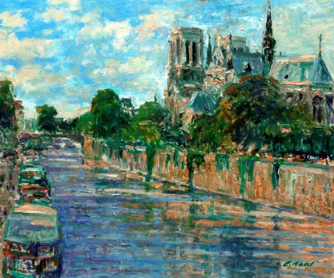 Ile de la Cite, Notre Dam, Paris by Charles Neal, 2012