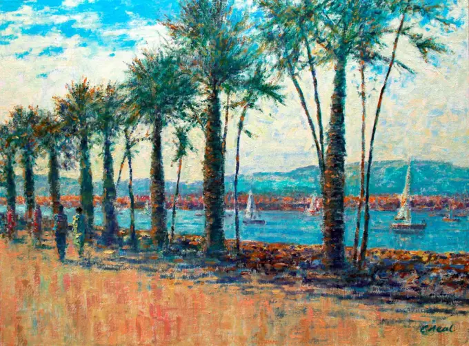 Promenade, Hendaye, South of France, Charles Neal, 2012