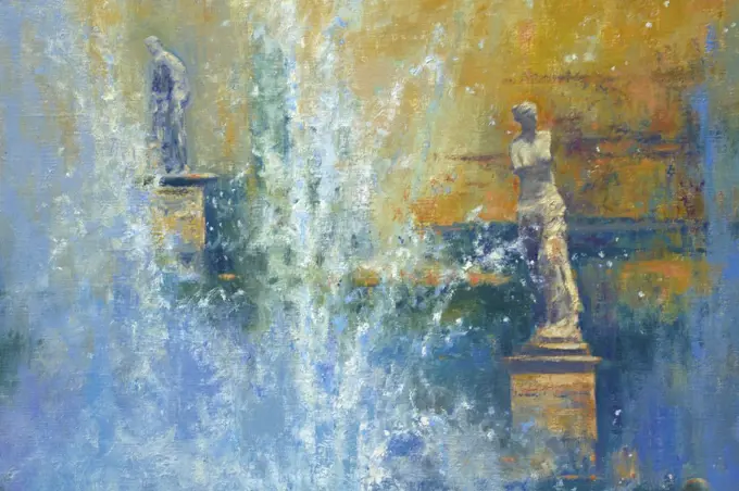 Alter Realist composition  detail } of the Water Terrace at Blenheim Palace. -  Part of the Unfolding of a Vision exhibition.