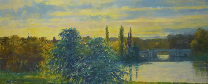 Impressionist parkland composition - View over Queen Pool.