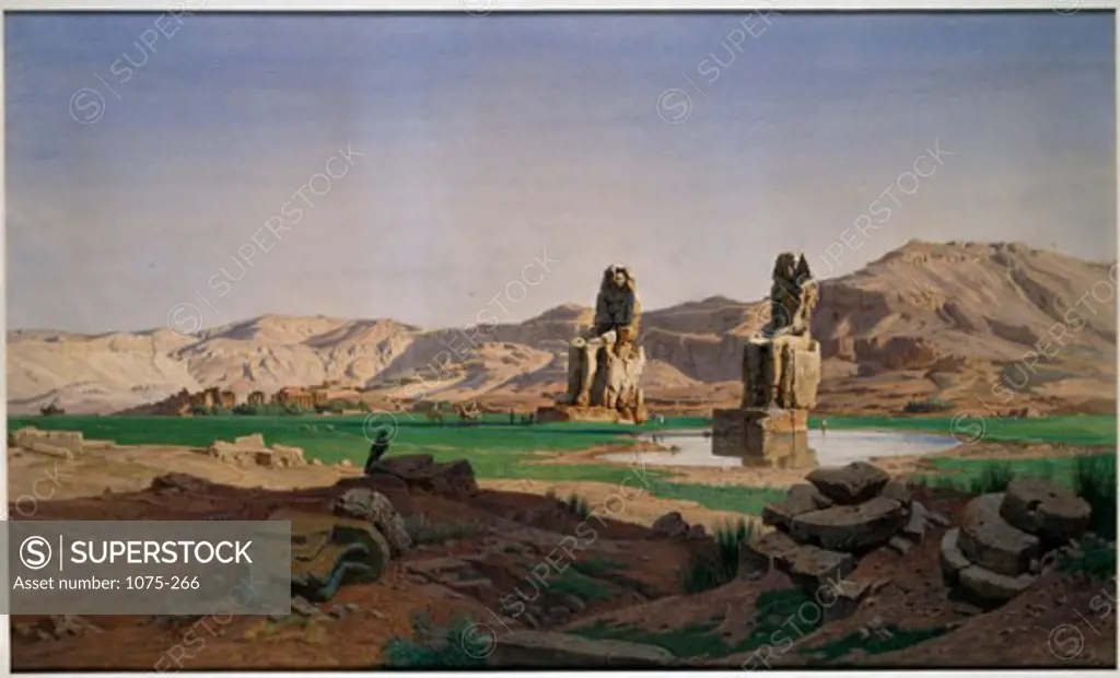 Colossi Of Memnon 1866 Carl Friedrich Heinrich Werner (1808-1894 German) Watercolor Cummer Museum of Art & Gardens, Jacksonville, FL