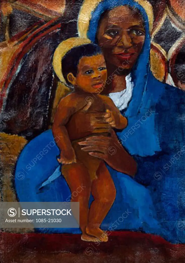 Black Madonna I (Classic) by Elizabeth Barakah Hodges,  mixed media,  April 1998,  Iris Rose Hart Collection