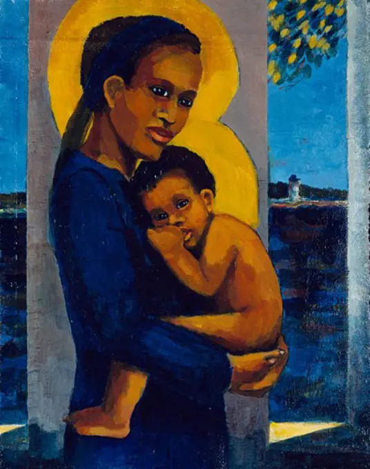 Black Madonna VI (Lighthouse) by Elizabeth Barakah Hodges,  1998