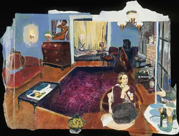 Lightstruck!: Dining Room 2000 2000 Elizabeth Barakah Hodges (21st C. American) Mixed Media