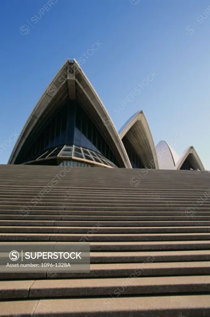 Low angle view of an opera house, Sydney Opera House, Sydney, New South Wales, Australia