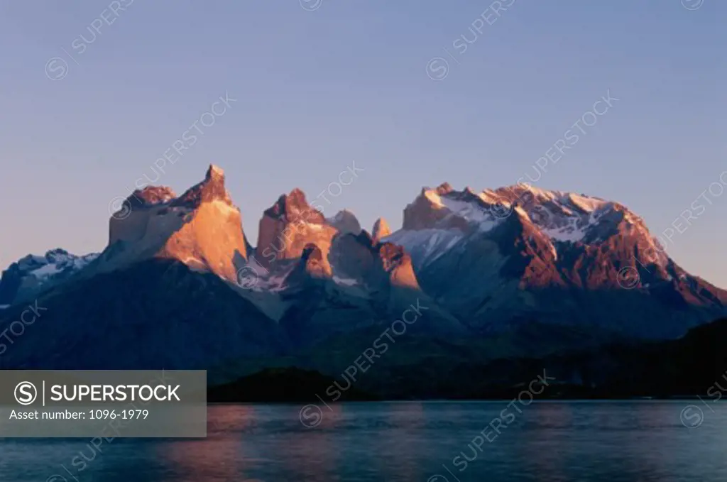 Snow covered mountain, Torres del Paine National Park, Chile