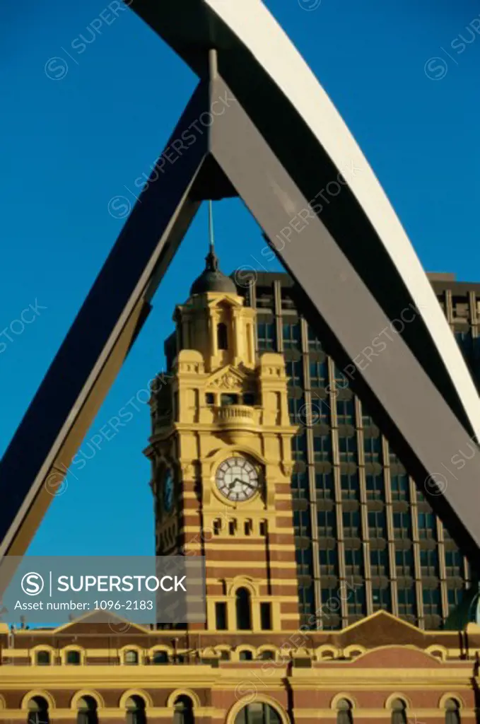 Low angle view of the clock tower, Melbourne, Australia