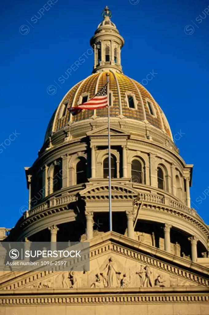 Low angle view of a dome, State Capitol, Denver, Colorado, USA