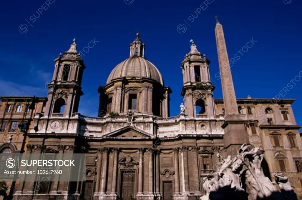 Low angle view of a church, Church of Sant' Agnese, Piazza Navona, Rome, Italy