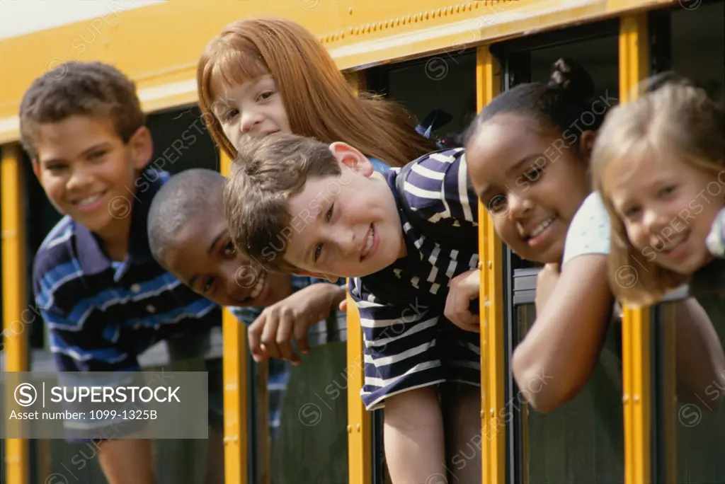 Children on a school bus during a field trip