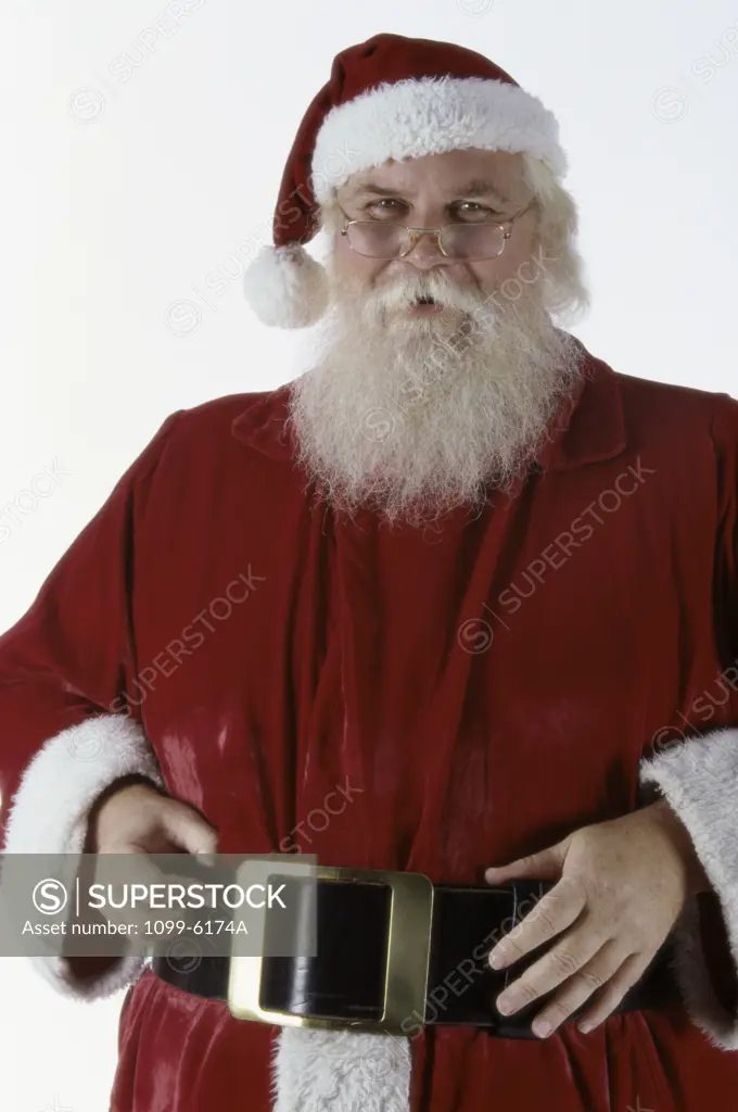 Portrait of a man dressed as Santa Claus