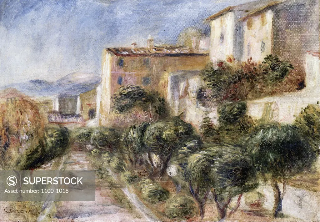 La Maison de la Poste a Cagnes 1907 Pierre Auguste Renoir (1841-1919 French) Oil on Canvas Christie's Images, New York, USA