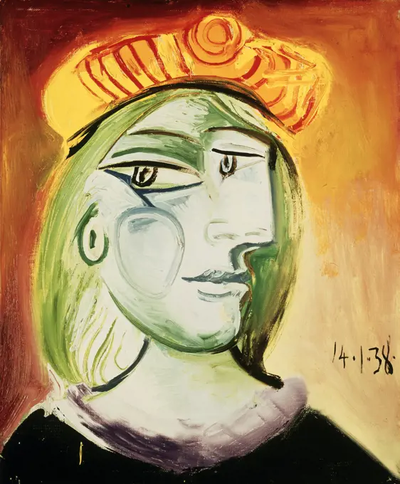 Woman with Beret 1938  Pablo Picasso (1881-1973/ Spanish)   Oil on Canvas    