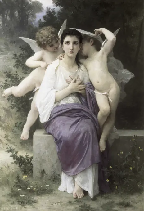 The Heart's Awakening 1892 William-Adolphe Bouguereau (1825-1905/French) Oil on Canvas Christie's Images, New York, USA