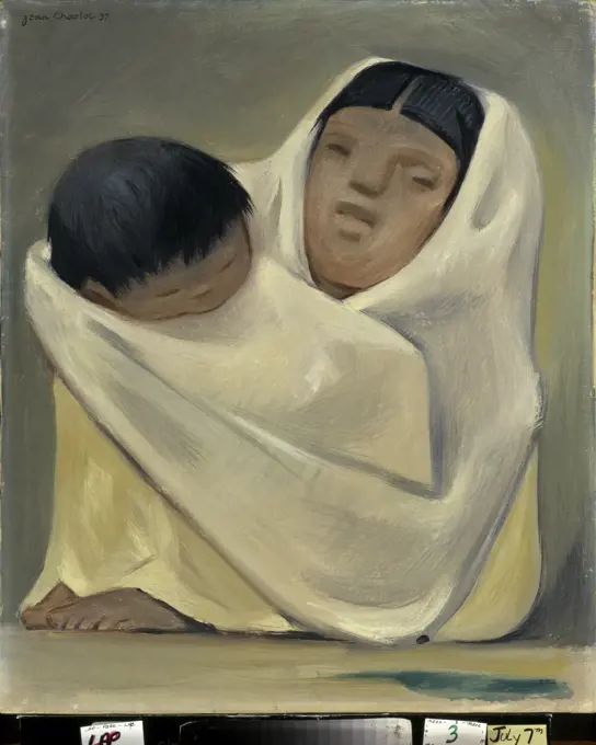 Motherhood  1937  Jean Charlot (1898-1979 American) Oil on canvas