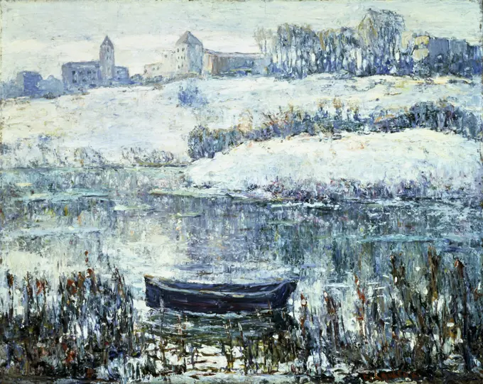 Winter Pond Ernest Lawson (1873-1939/American) Oil on canvas   