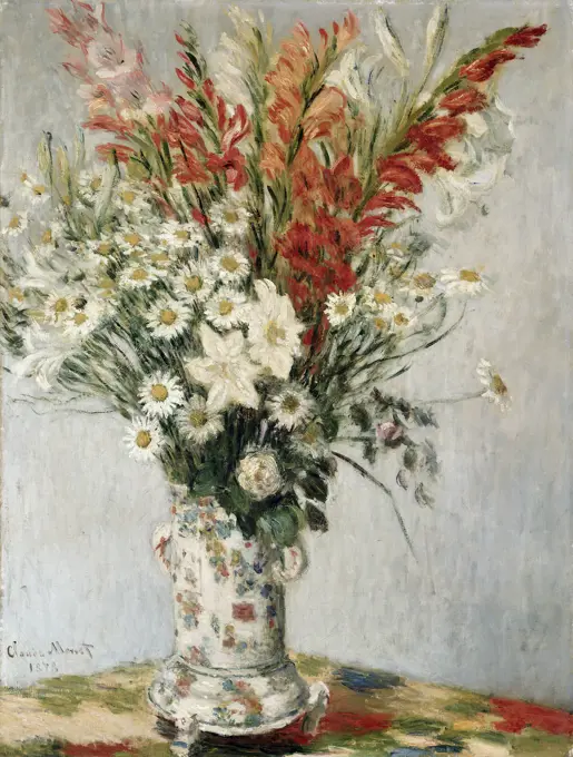 Bouquet de Glaieuls 1878 Claude Monet (1840-1926 French) Oil On Canvas Christie's Images, New York, USA