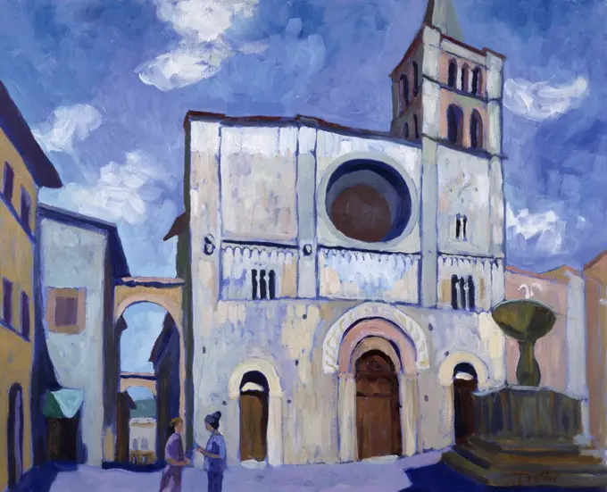 La Bevagna Umbria,  by Josephine Trotter (b.1940/British)