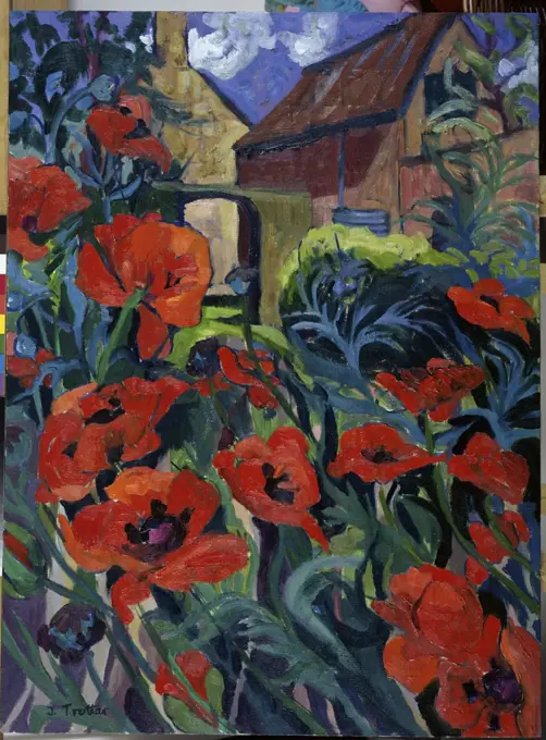 Poppies  Josephine Trotter (b.1940/British)