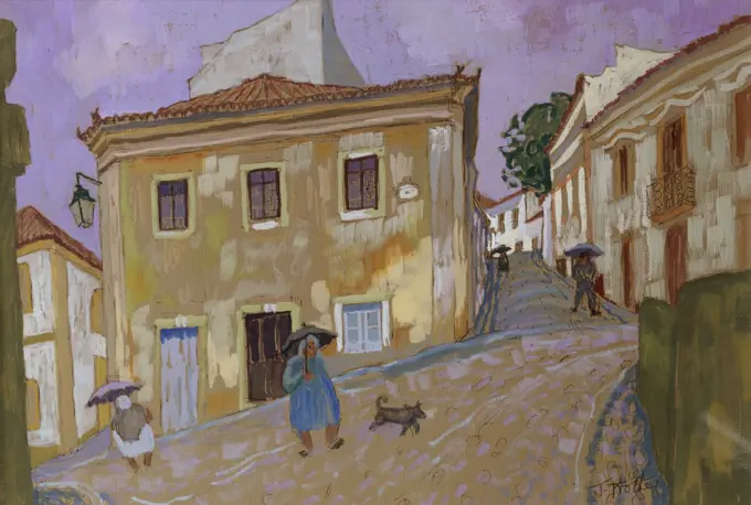 Spanish Street 2002 Josephine Trotter (b.1940/British) Oil on Canvas