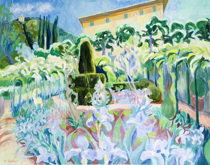 Cetiwale Iris, Italy Josephine Trotter (b.1940 British) Oil on Canvas